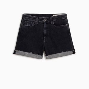 NWOT rag & bone Nina high-rise shorts in washed black